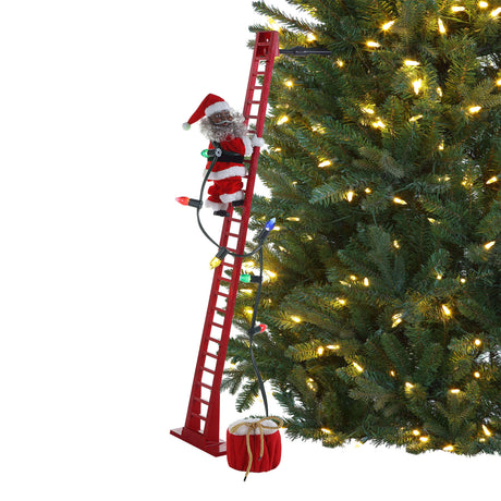 40" Mr. Christmas Super Climbing Santa - African American