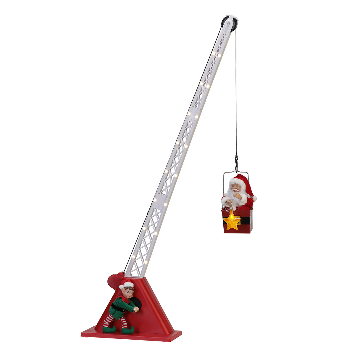 43" Mr. Christmas Animated Santa's Crane
