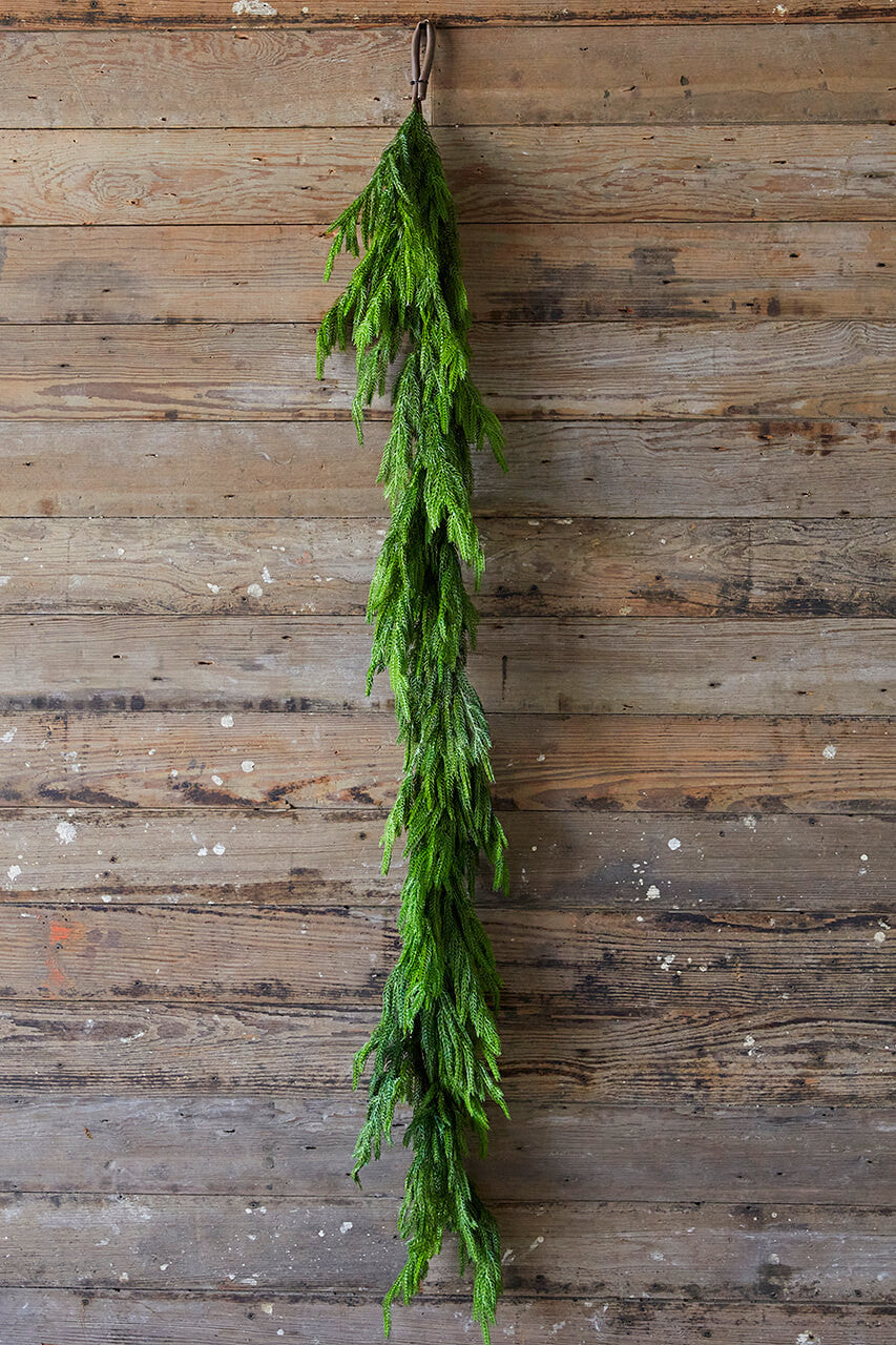 72 Inch Real Touch Norfolk Pine Christmas Garland