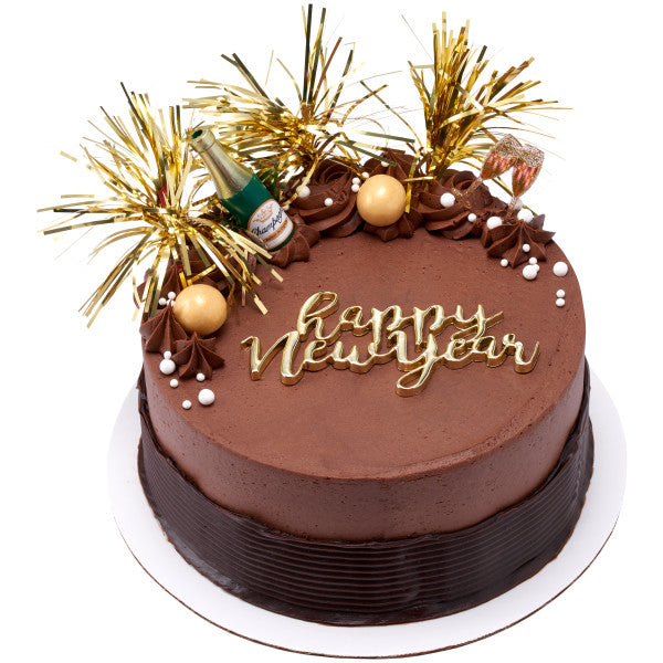 Gold Spray Mylar Celebration cake and cupcakes picks - set of 24