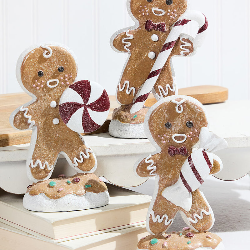 7.5" Resin Candy Gingerbread Men