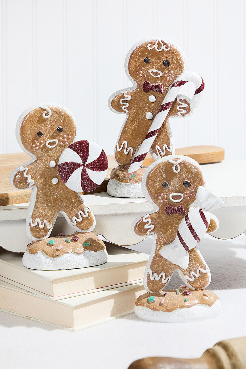 7.5" Resin Candy Gingerbread Men