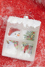 4.5” Glass Snowman in Window Ornament