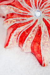 5 Inch Glass Starburst with Jewel Ornament