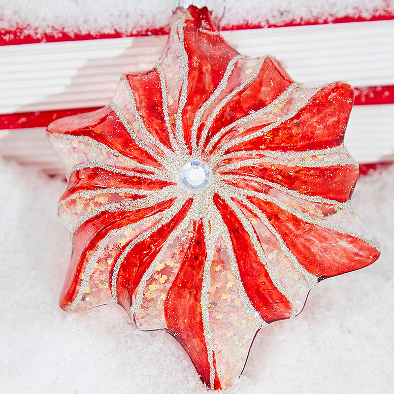5" Glass Starburst with Jewel Ornament