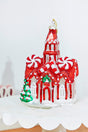 5" Glass Peppermint Church Ornament