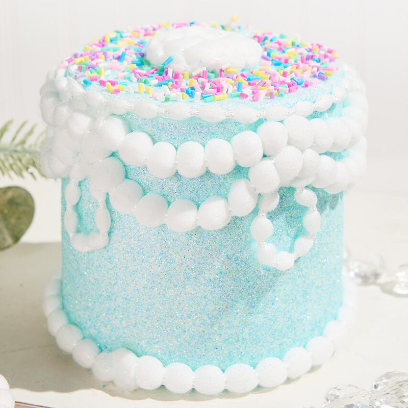 5” Blue Pastel Candy Decorated Cake Ornament