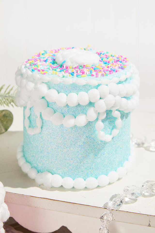 5” Blue Pastel Candy Decorated Cake Ornament