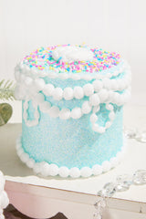 5 Inch Blue Pastel Candy Decorated Cake Ornament