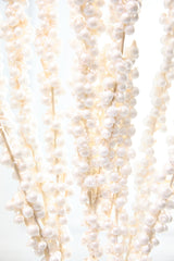 40" White Metallic Spike Berry Spray