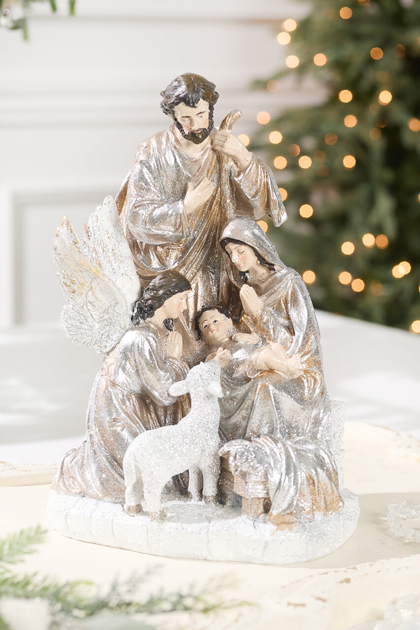 13.5" Resin Renaissance Holy Night Scene