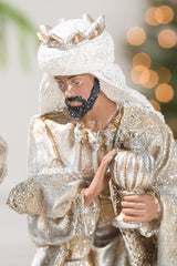 11–16" Resin Renaissance Three Kings Nativity Figurine Set Luxury Christmas Décor