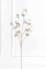 36" Platinum Glitter Crabapple Spray
