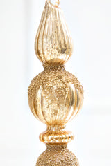 11" Champagne Mercury Glass Finial Ornament