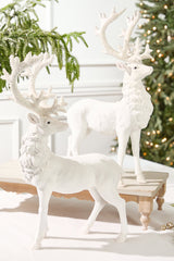 20.5" Resin Frozen Forest Flocked Deer