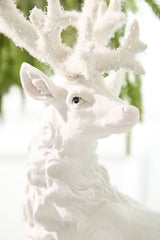 20.5" Resin Frozen Forest Flocked Deer