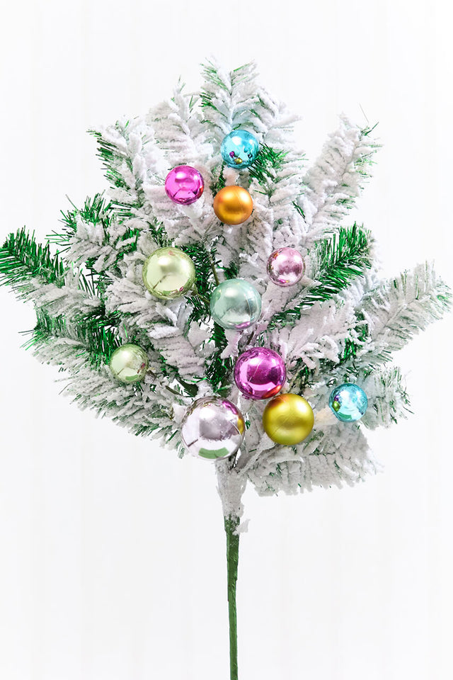 20" Snow Glitter Ball Retro Pick
