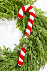 17" Velvet Candy Cane Box of 4