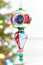 8" Glass Reflector Finial Ornament