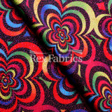 Spring Art Polyester Spandex Fabric - Multicolor Floral Print, 58/60" Width, 240 GSM (1 Yard)
