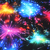 Fireworks Nylon Spandex Fabric - Multicolor Fireworks Print, 58/60" Width (1 Yard)