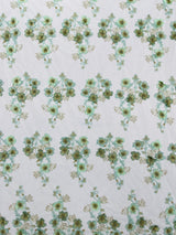 Multi Color 3D Floral Design With Pearls Lace Fabric - Multi Color Floral Embroidered Mesh Lace, 54" Wide, 36" Length (1 Yard)