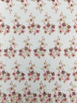 Multi Color 3D Floral Design With Pearls Lace Fabric - Multi Color Floral Embroidered Mesh Lace, 54" Wide, 36" Length (1 Yard)