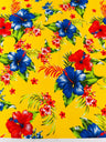 Multi Color Hawaiian Hibiscus 100 Percent Cotton Fabric - Multi Color Floral Print, 45" Width (1 Yard)