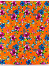 Multi Color Hawaiian Hibiscus 100 Percent Cotton Fabric - Multi Color Floral Print, 45" Width (1 Yard)