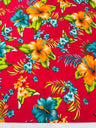Multi Color Hawaiian Hibiscus 100 Percent Cotton Fabric - Multi Color Floral Print, 45" Width (1 Yard)