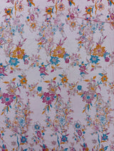 Multi Color Roses Glitter Design On A Mesh Lace Fabric - Multi Color Roses Glitter Design, Polyester Fabric, 52-54" Width, 36" Length (1 Yard)