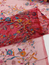 Multi Color Roses Glitter Design On A Mesh Lace Fabric - Multi Color Roses Glitter Design, Polyester Fabric, 52-54" Width, 36" Length (1 Yard)
