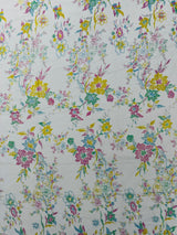 Multi Color Roses Glitter Design On A Mesh Lace Fabric - Multi Color Roses Glitter Design, Polyester Fabric, 52-54" Width, 36" Length (1 Yard)