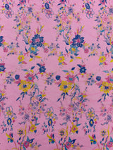 Multi Color Roses Glitter Design On A Mesh Lace Fabric - Multi Color Roses Glitter Design, Polyester Fabric, 52-54" Width, 36" Length (1 Yard)