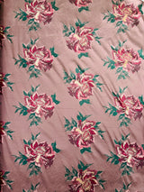 Multi Floral Color Jacquard Satin Fabric - Multi Floral Pattern, 58" Width (1 Yard)