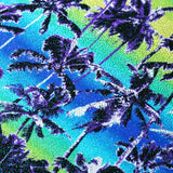 Hot Tropics Nylon Spandex Fabric - Multicolor Tropical Palm Trees, 58/60" Width (1 Yard)