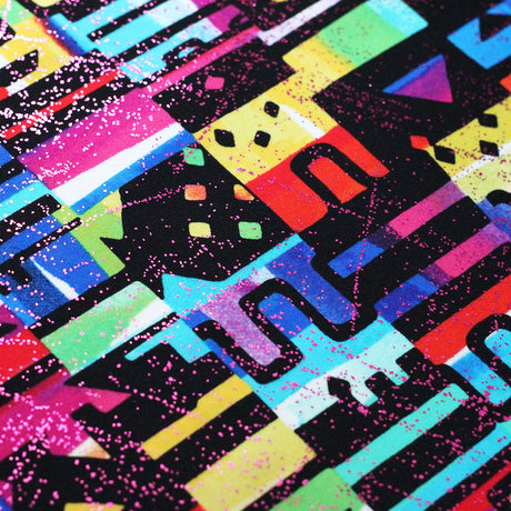 Afro Beat Nylon Spandex Fabric - Blue Mint/Multicolor African Print, 58/60" Width (1 Yard)
