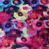 Fancy Floral Polyester Spandex Fabric - Multicolor Floral Print, 58-60" Width (1 Yard)