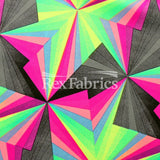 Optima Nylon Spandex Fabric - Multicolor Geometric Print, 58/60" Width (1 Yard)