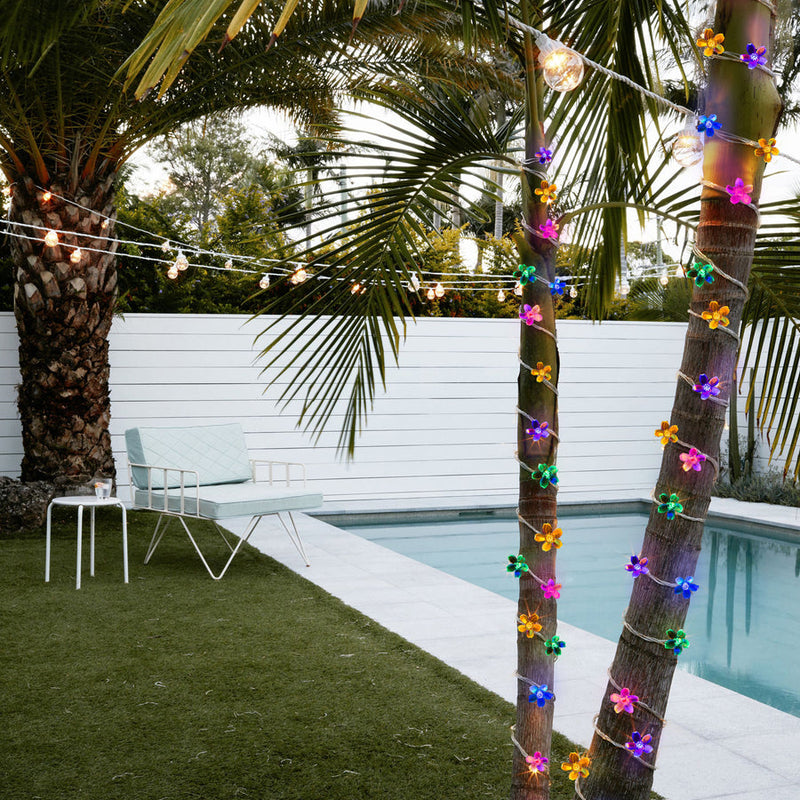 50 LED Solar Cherry Blossom String Lights – 22 ft, 8 Modes