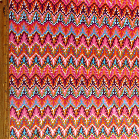 Swim Knit Nylon Spandex Multicolor Zig Zags