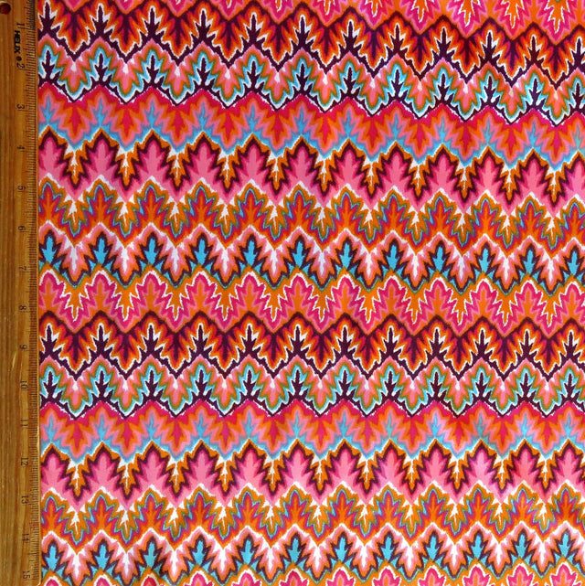 Swim Knit Nylon Spandex Multicolor Zig Zags