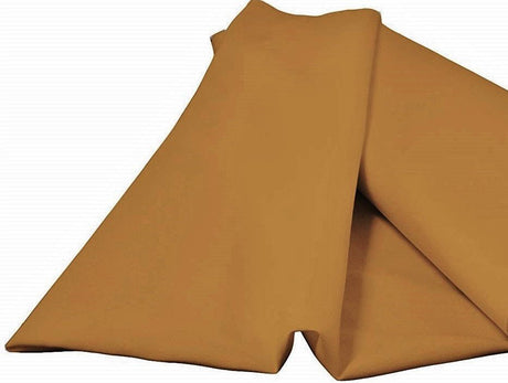 Dark Gold Polyester Poplin Fabric - 58" Width, Woven, Premium, Color Fast, Stain And Wrinkle Resistant (1 Yard)