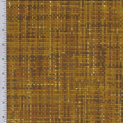 Printed Spandex Mustard Gold Woven Texture