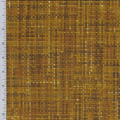 Printed Spandex Mustard Gold Woven Texture