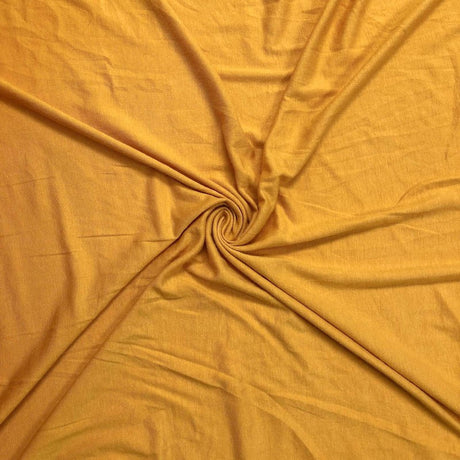 Cotton Spandex Jersey Knit Fabric Mustard
