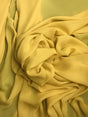 Mustard Polyester Chiffon Fabric - Mustard, Very Light Sheer, 59"-60" Width (1 Yard)
