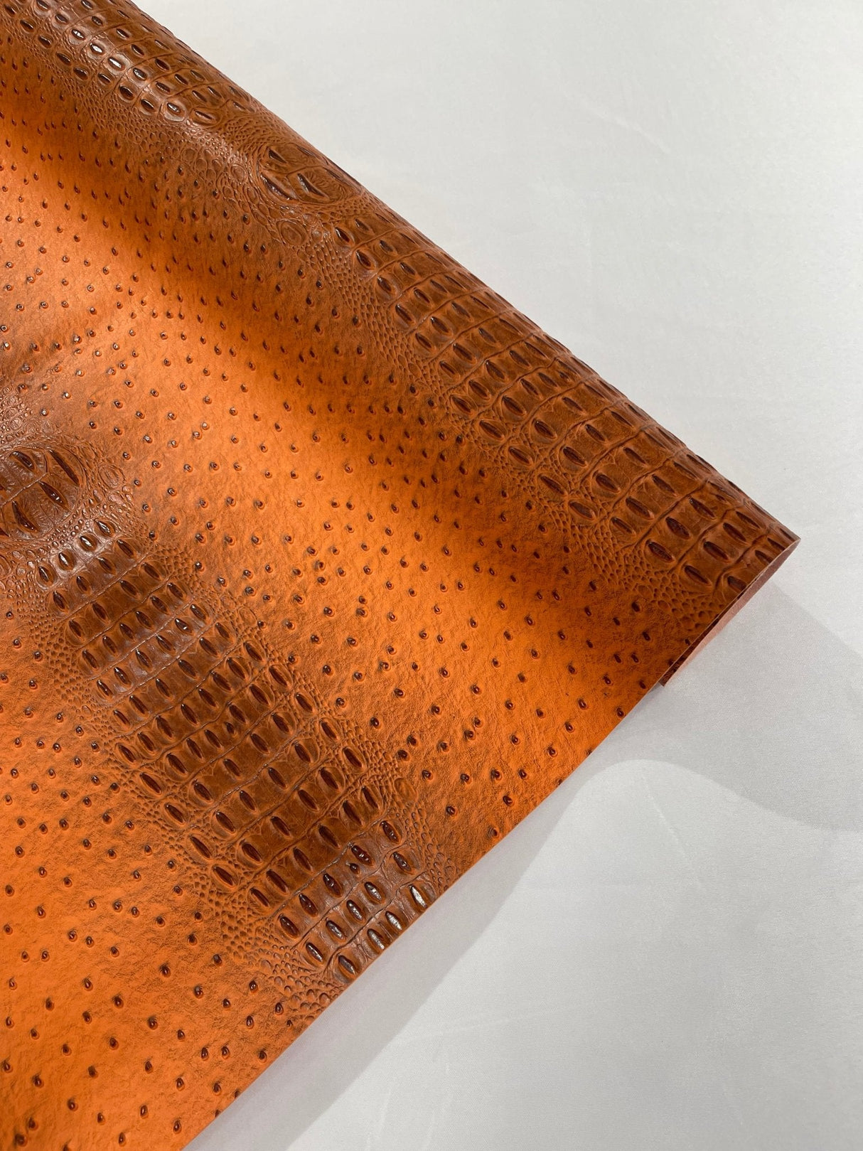 Mutant Faux Crocodile Ostrich 3D Two Tone Vinyl Fabric - Two Tone Crocodile Texture, 54" Width (1 Yard)