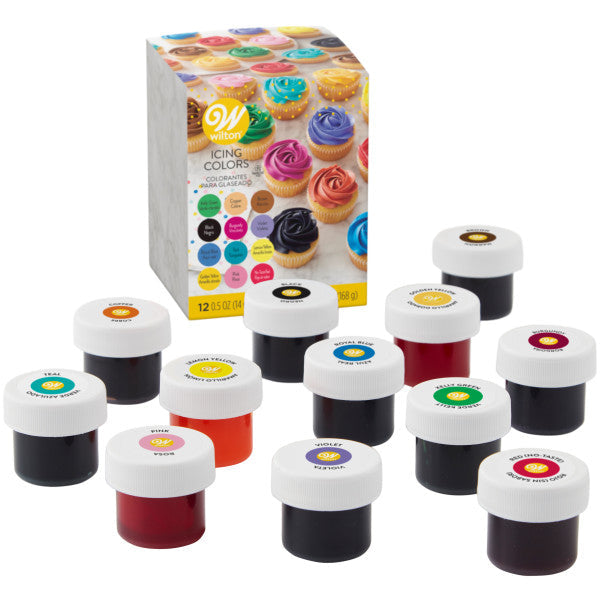 Wilton Edible Gel Food Coloring Set – 12 Piece – 6 oz.