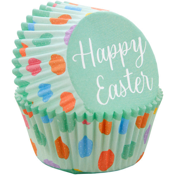 Wilton “Happy Easter" Paper Spring Easter Egg Cupcake Liners, 75-Count